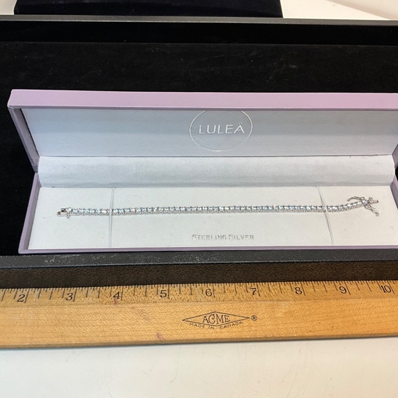 Lulea Sterling Silver and CZ Tennis Bracelet - Picture 5 of 9